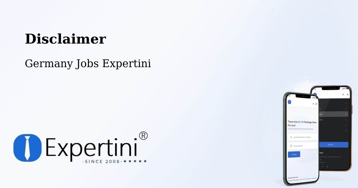 Disclaimer - Germany Jobs Expertini
